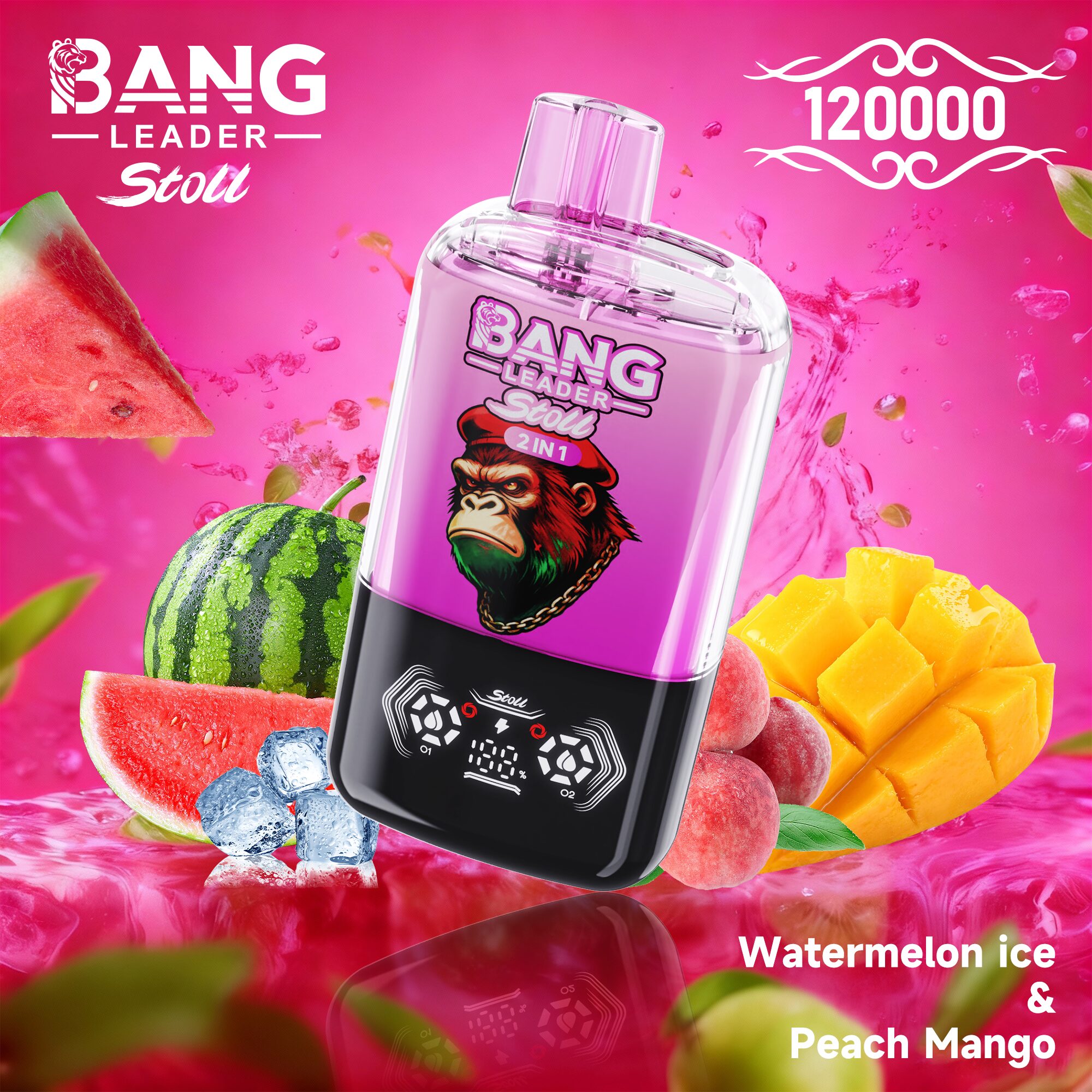 Bang Leader Stoll 120K 120000 Puffs Double Taste&Anti-Leak Design LED Display Disposable Vape - Image 23