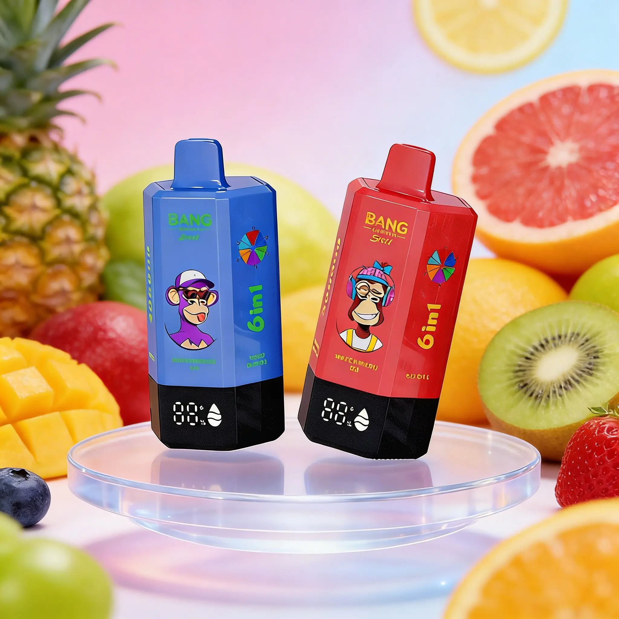 Bang Leader 300K 300000 Puffs 6-in-1 Flavors Rechargeable LED Display Disposable Vape - Image 2