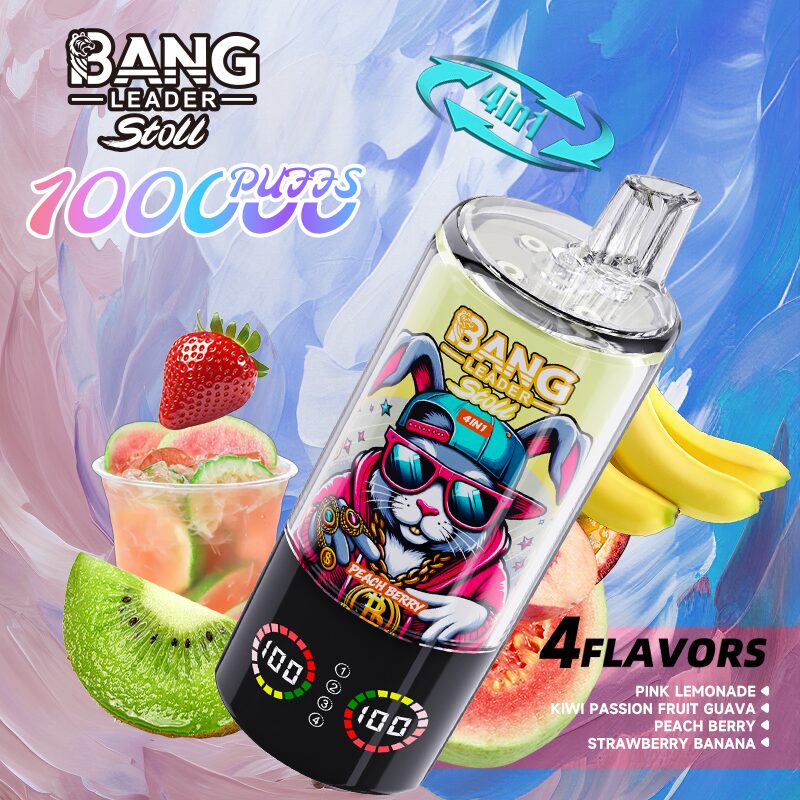 Bang Leader Stoll 100K 100000 Puffs 4 in 1 Flavors & Quad Mesh Coil LED Display Disposable Vape - Image 15