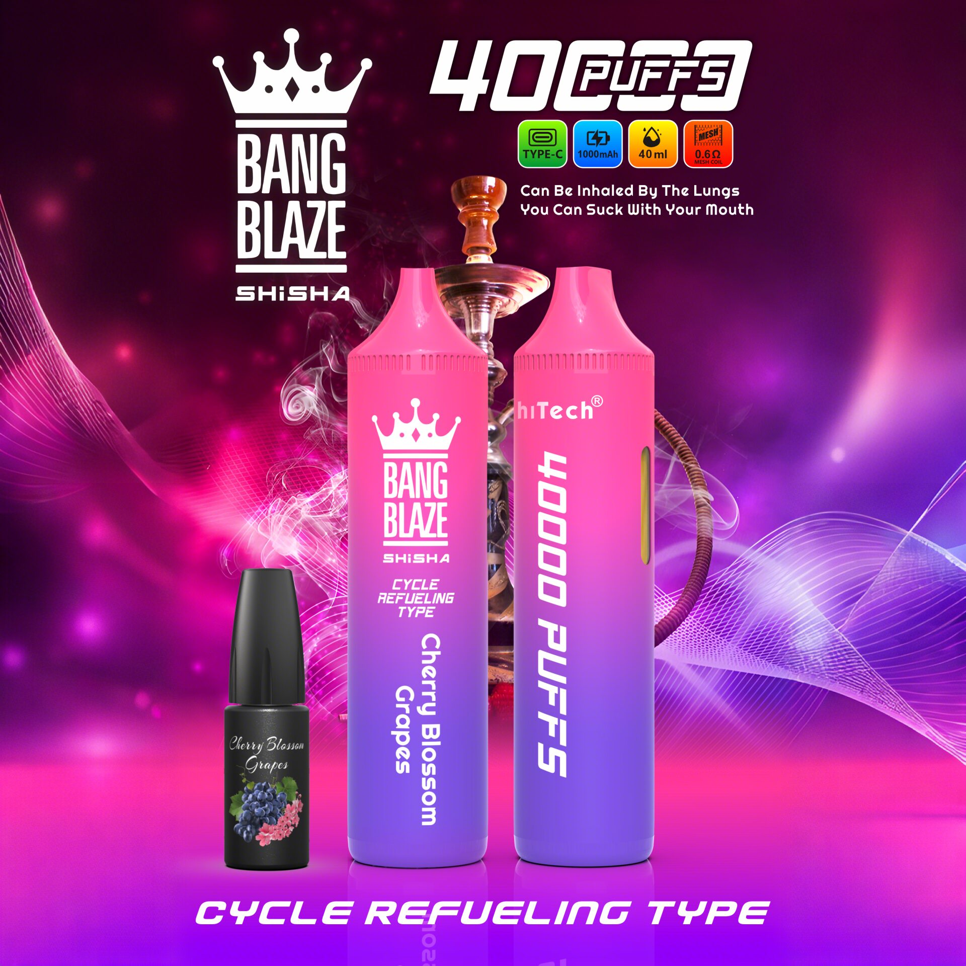 Bang Blaze 40k 40000 Puffs 2% 5% Nicotine Riginal Refillable Oil Vape - Image 19