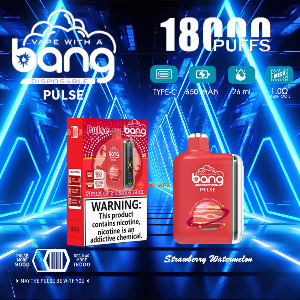 Bang Pulse 18000 18K Puffs Dual Mesh Disposable Vape Electronic Cigarette Pod - Image 8