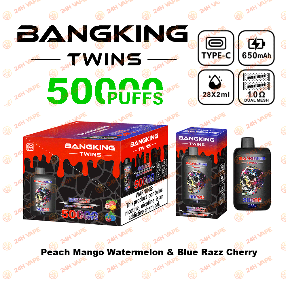 Bang King Twins 50000 50K Puffs 2% 3% 5% Nicotine Double Taste LED Display Disposable Vape - Image 14