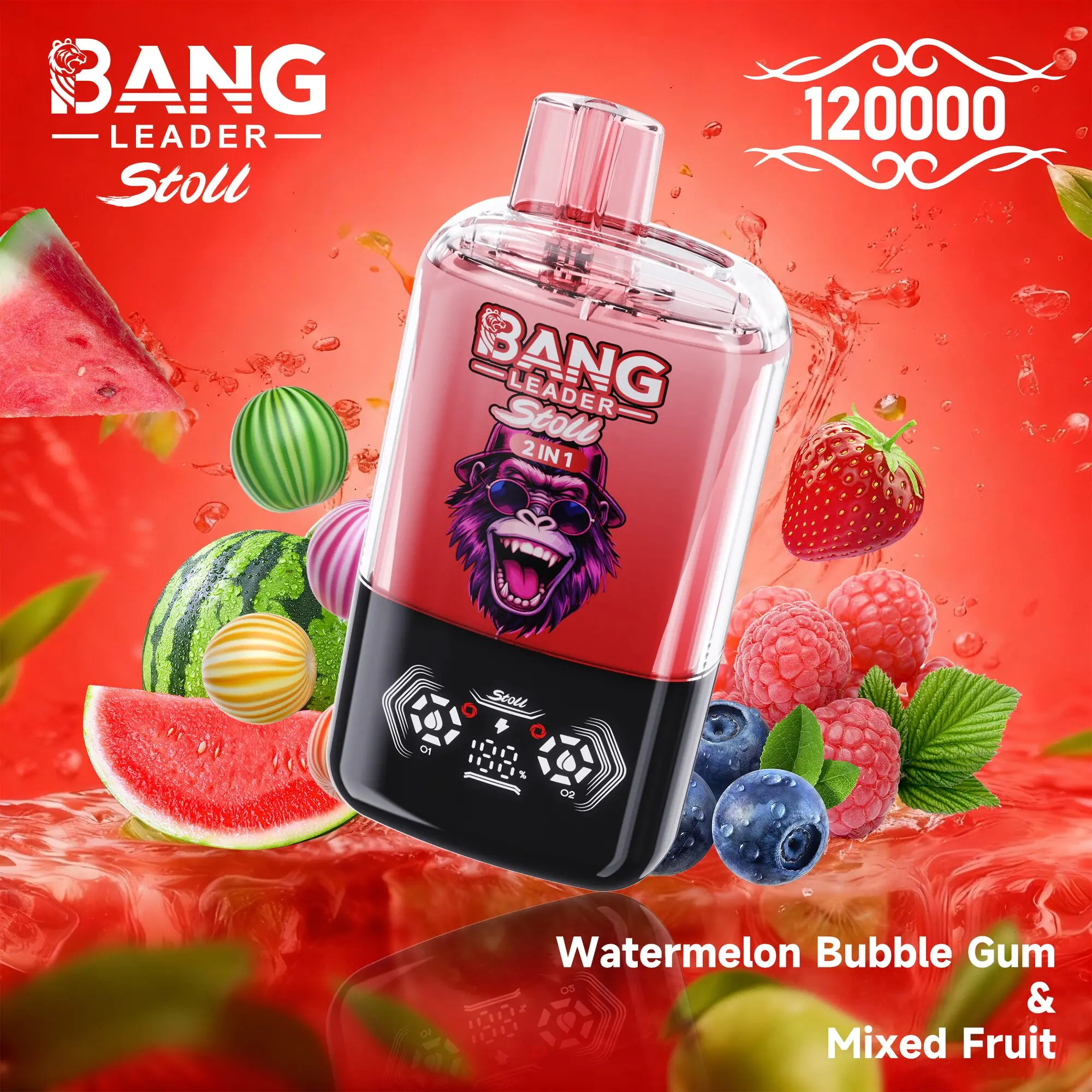 Bang Leader Stoll 120K 120000 Puffs Double Taste&Anti-Leak Design LED Display Disposable Vape - Image 22