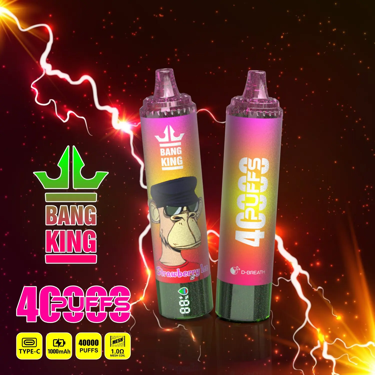 Bang King Tornado 40000 40K Puffs Original LED Display Edition Disposable Vape Pen - Image 14