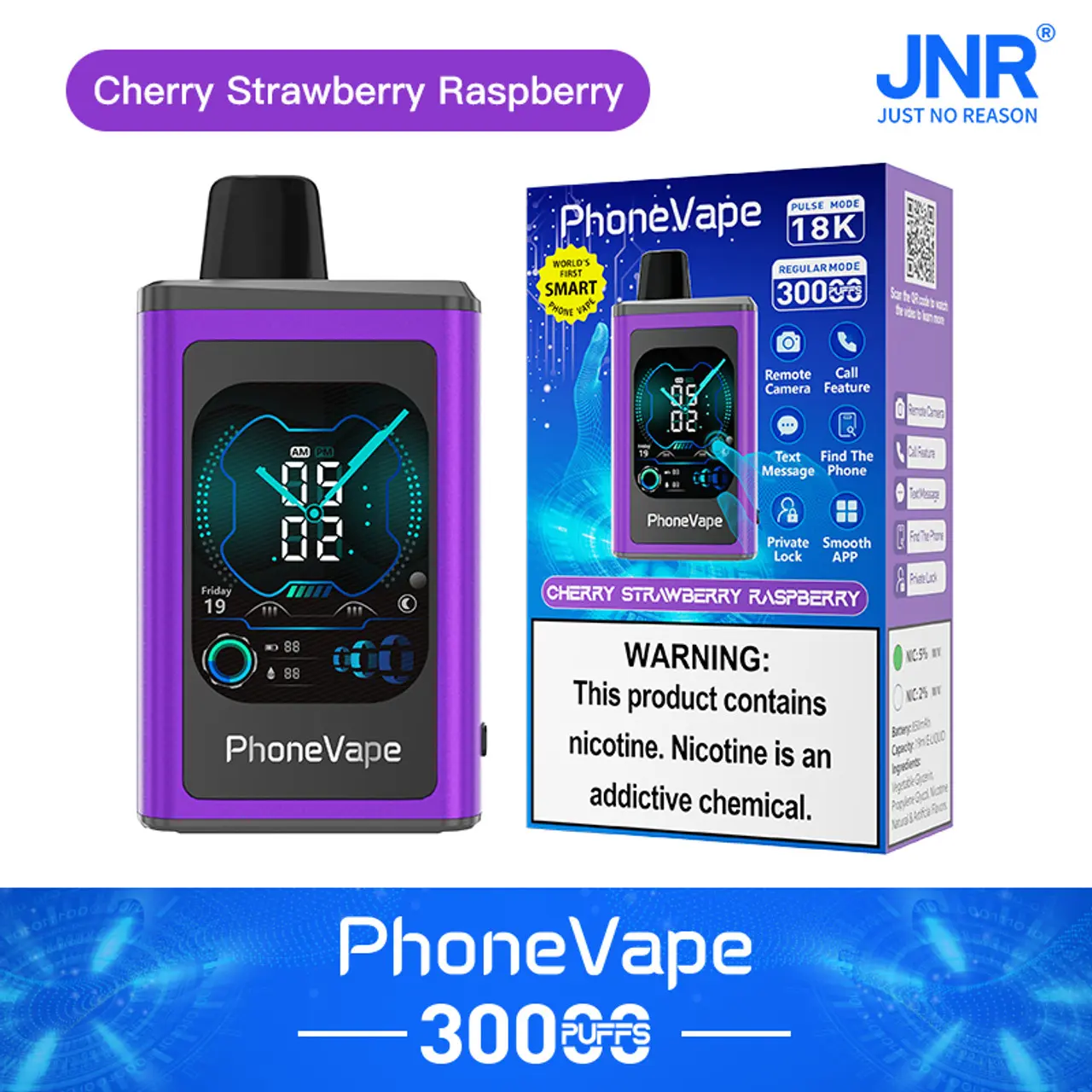 JNR Phone Vape 30000 30K Puffs World's First Smart Disposable Vape - Image 16