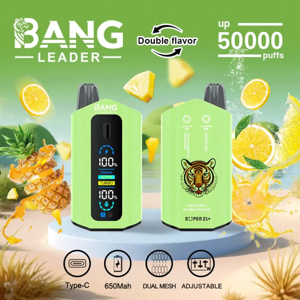 Bang Leader 50000 50K Puffs 2% 3% 5% Nicotine Double Taste LCD Display Disposable Vape - Image 10