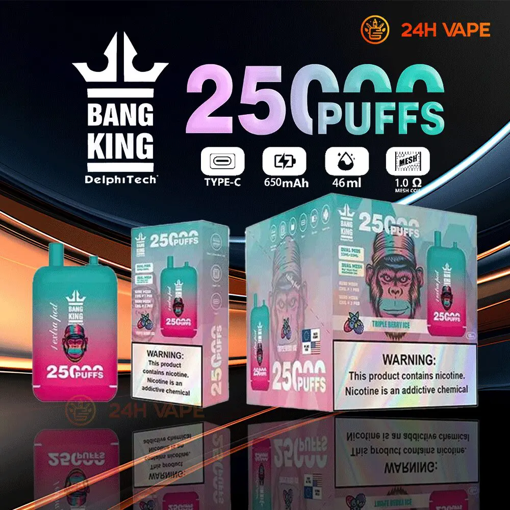 Bang King 25000 Puffs 0% 2% 3% 5% Nicotine Double Warehouser Disposable Vape Pod - Image 12