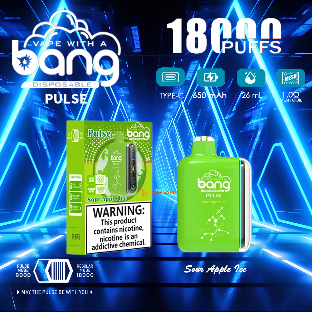 Bang Pulse 18000 18K Puffs Dual Mesh Disposable Vape Electronic Cigarette Pod - Image 14