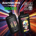 Bang King Twins 50000 50K Puffs 2% 3% 5% Nicotine Double Taste LED Display Disposable Vape