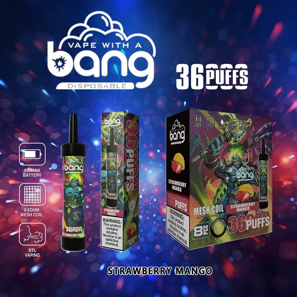 Bang 36000 36K Puffs 0% 2% 3% 5% Nicotine Latest Original Disposable Vape Pen - Image 6