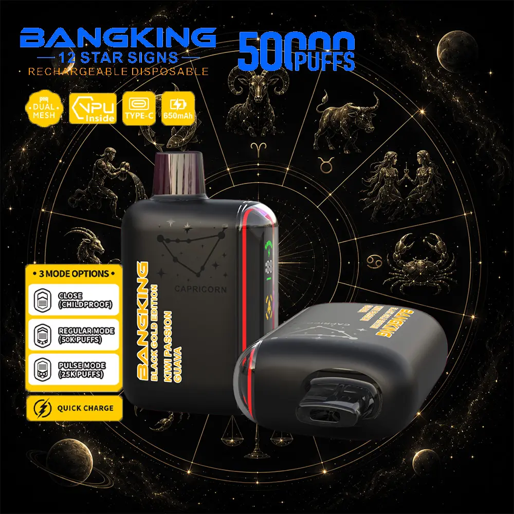 Bang King 12 Star Signs 50K 50000 Puffs Dual Mesh LED Display Disposable Vape - Image 20