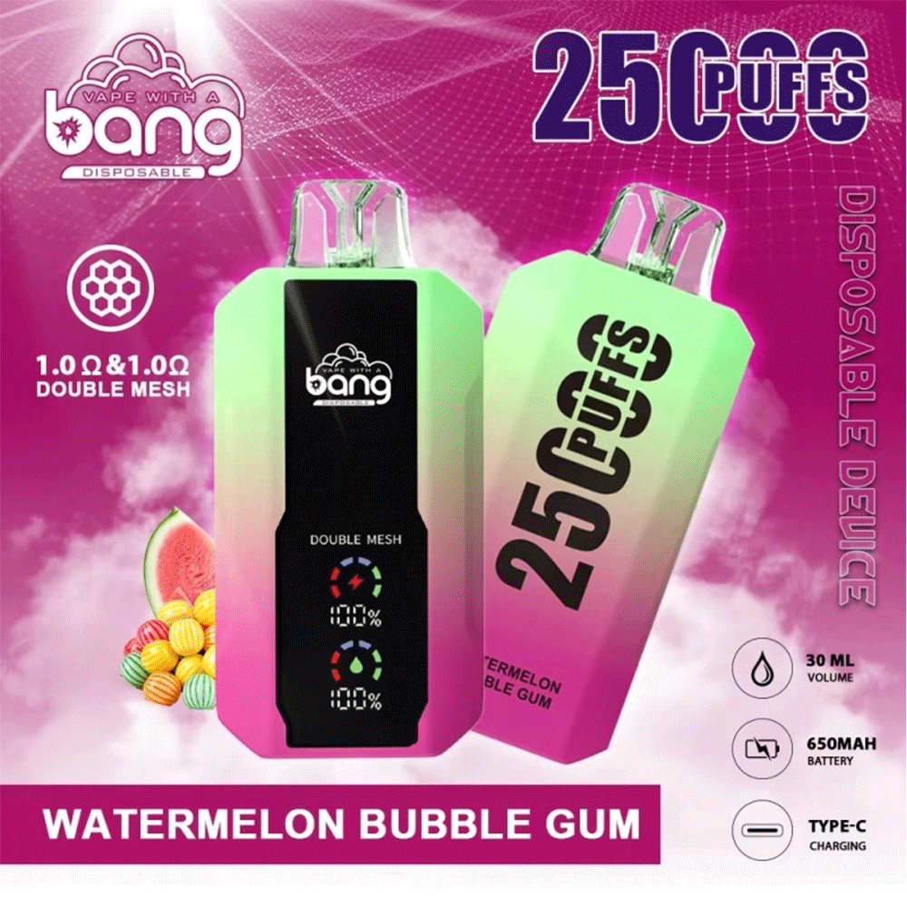 Bang 25000 25k Puffs 0% 2% 3% 5% Nicotine New LED Display Vape Electronic Cigarette Pod - Image 8