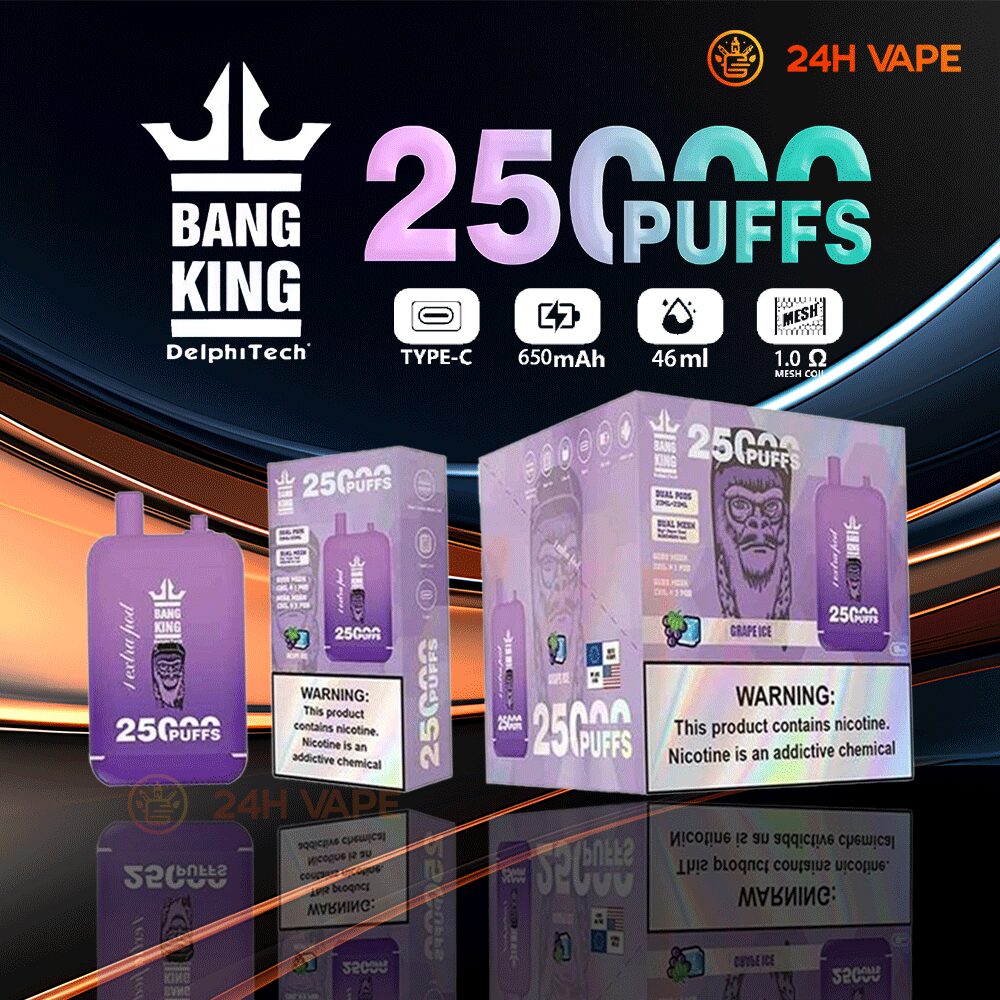 Bang King 25000 Puffs 0% 2% 3% 5% Nicotine Double Warehouser Disposable Vape Pod - Image 7