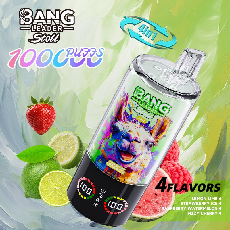 Bang Leader Stoll 100K 100000 Puffs 4 in 1 Flavors & Quad Mesh Coil LED Display Disposable Vape - Image 9