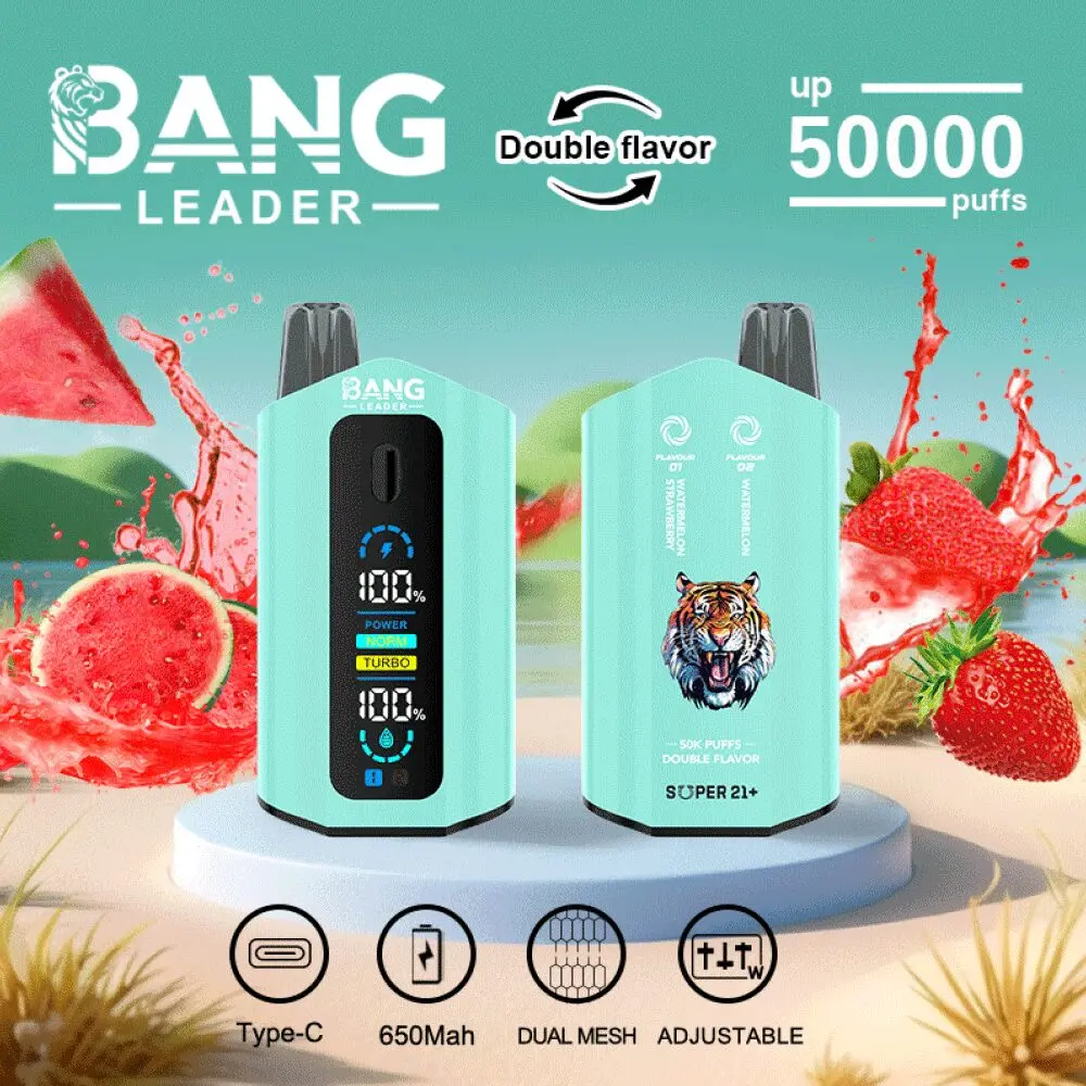 Bang Leader 50000 50K Puffs 2% 3% 5% Nicotine Double Taste LCD Display Disposable Vape - Image 4