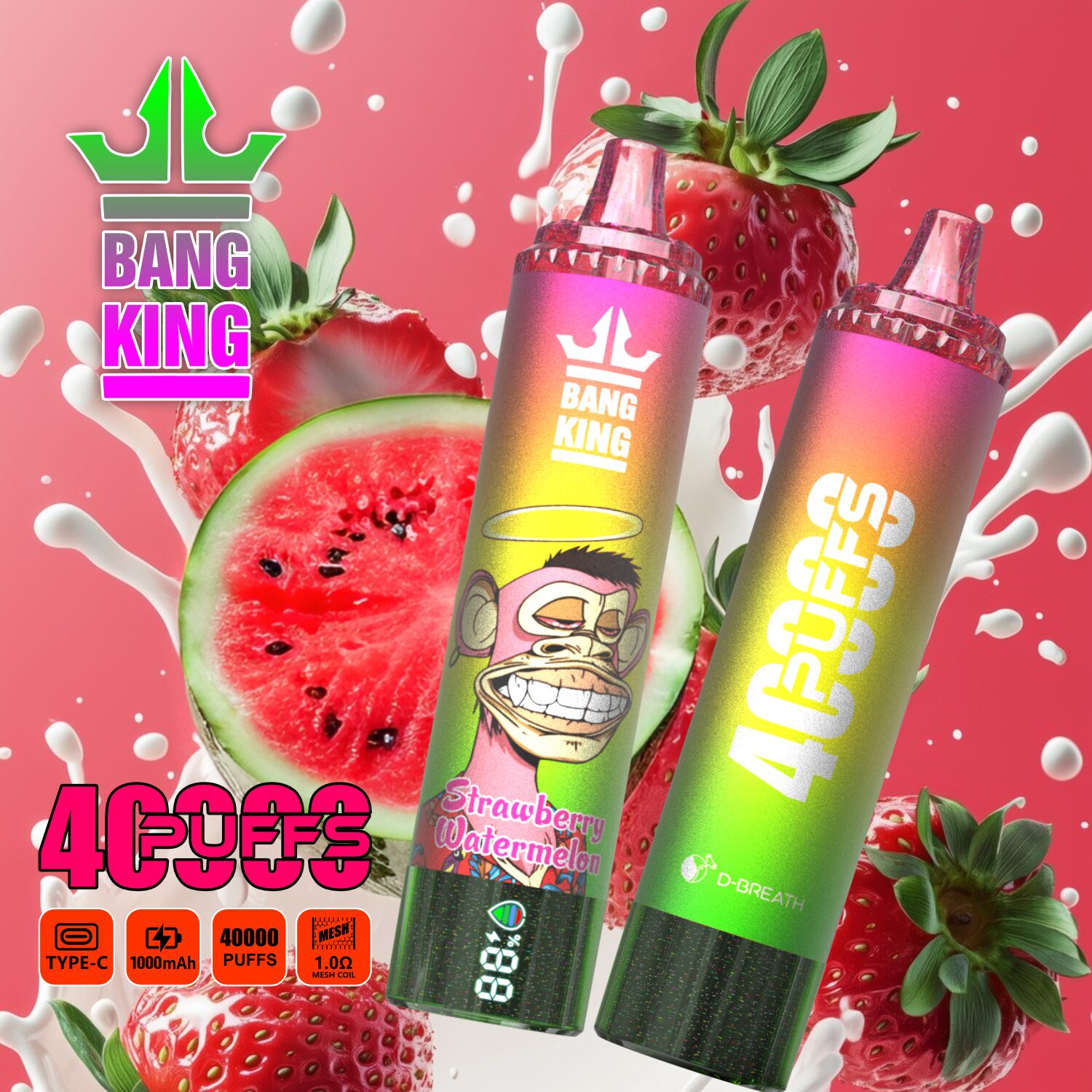 Bang King Tornado 40000 40K Puffs Original LED Display Edition Disposable Vape Pen - Image 9