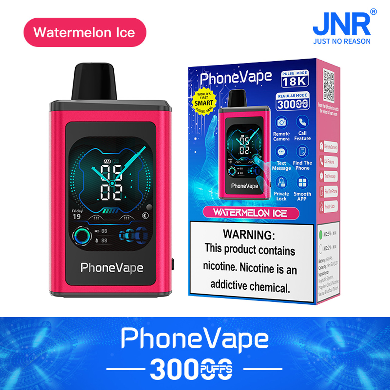 JNR Phone Vape 30000 30K Puffs World's First Smart Disposable Vape - Image 3