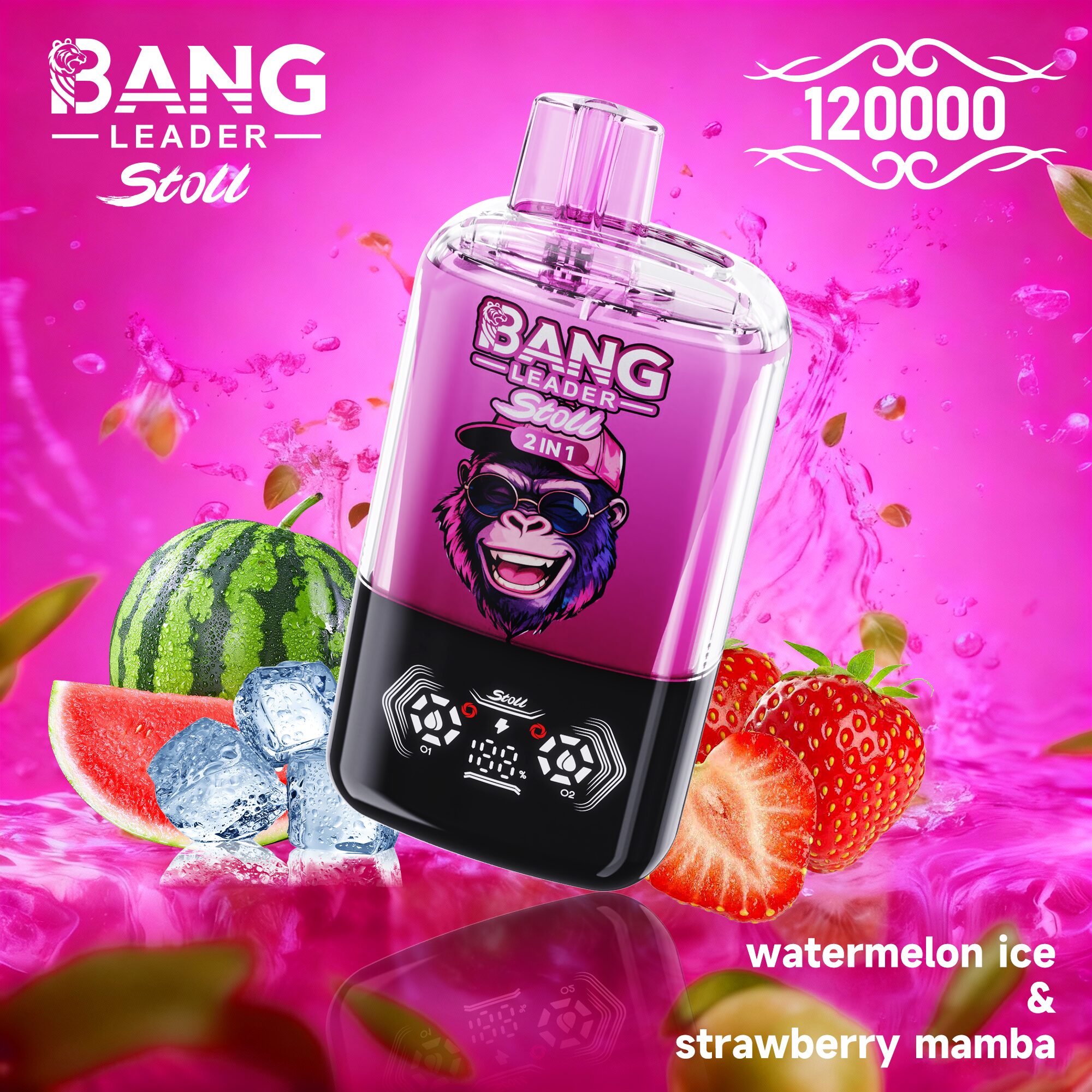 Bang Leader Stoll 120K 120000 Puffs Double Taste&Anti-Leak Design LED Display Disposable Vape - Image 25