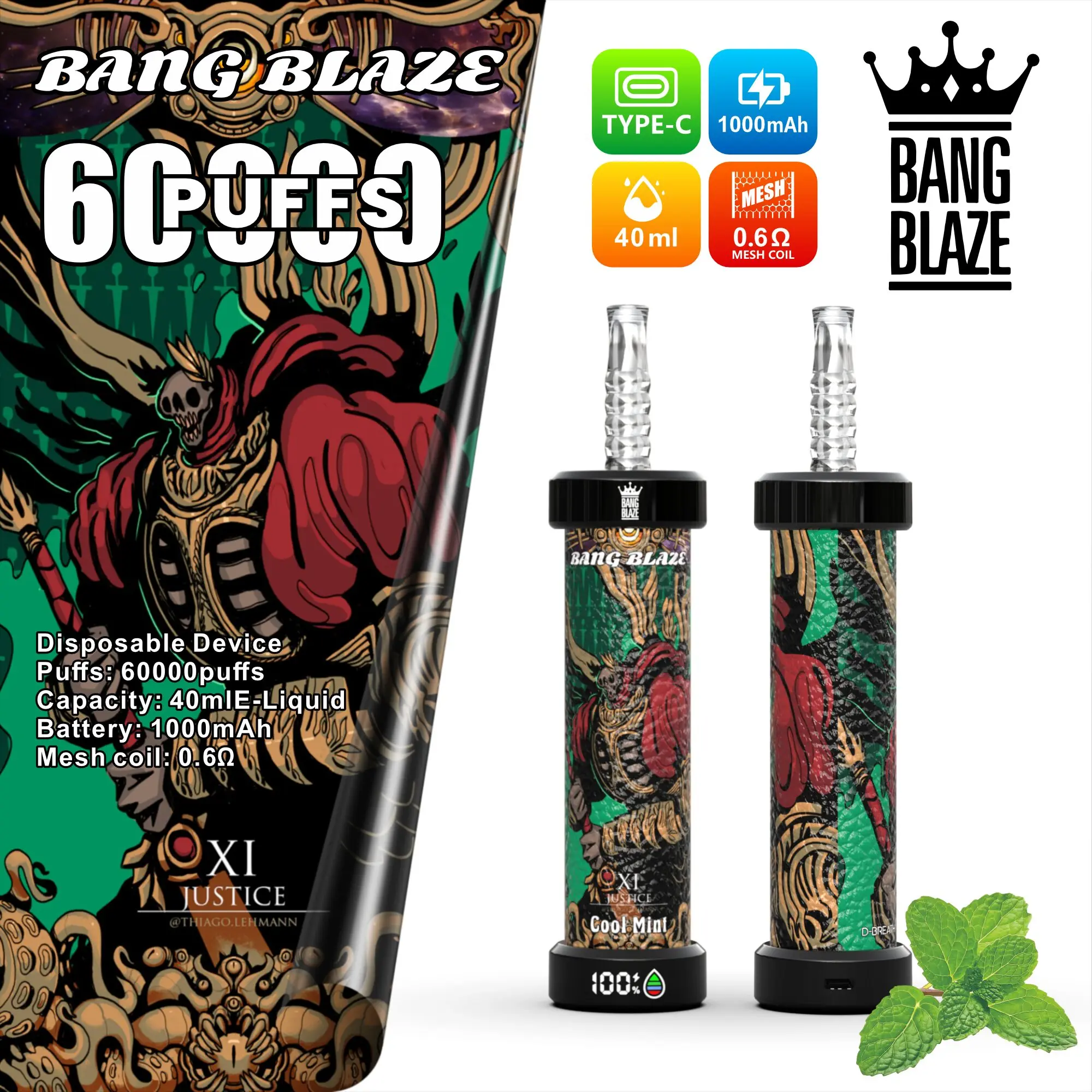 Bang Blaze 60k 60000 Puffs Latest Original LCD Display Disposable Vape Pen - Image 18