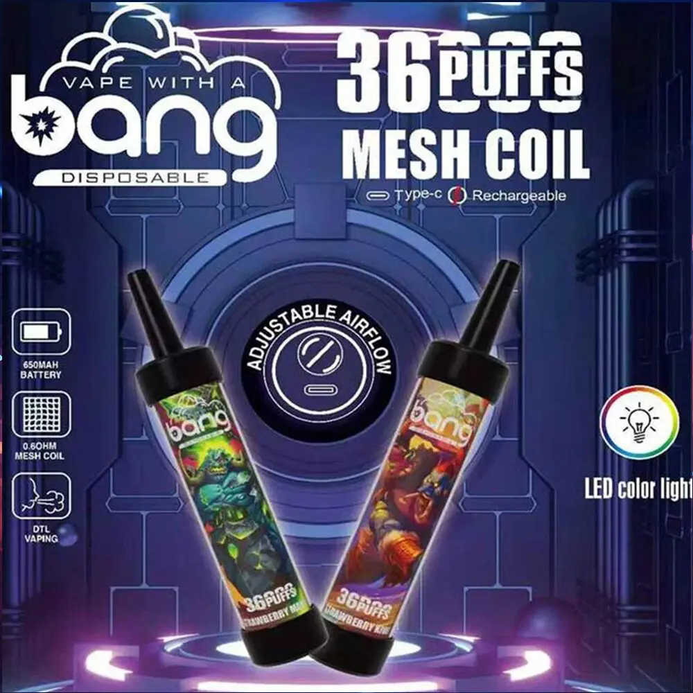 Bang 36000 36K Puffs 0% 2% 3% 5% Nicotine Latest Original Disposable Vape Pen - Image 2