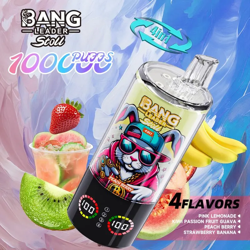 Bang Leader Stoll 100K 100000 Puffs 4 in 1 Flavors & Quad Mesh Coil LED Display Disposable Vape - Image 16