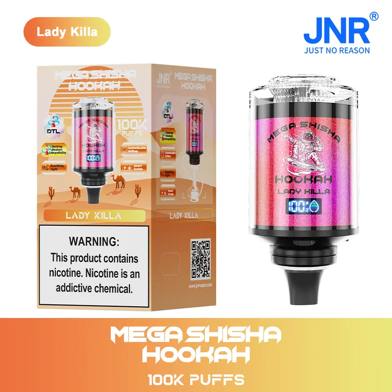 JNR Mega Shisha Hookah 100000 100K Puffs Large Capacity LED Display Disposable Vape - Image 22