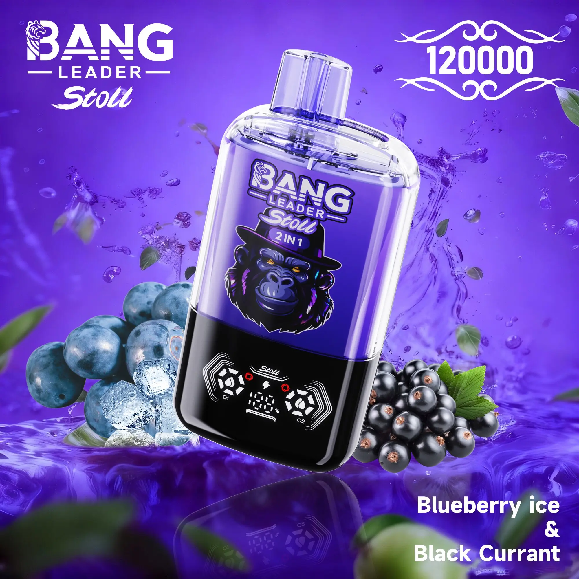 Bang Leader Stoll 120K 120000 Puffs Double Taste&Anti-Leak Design LED Display Disposable Vape - Image 6