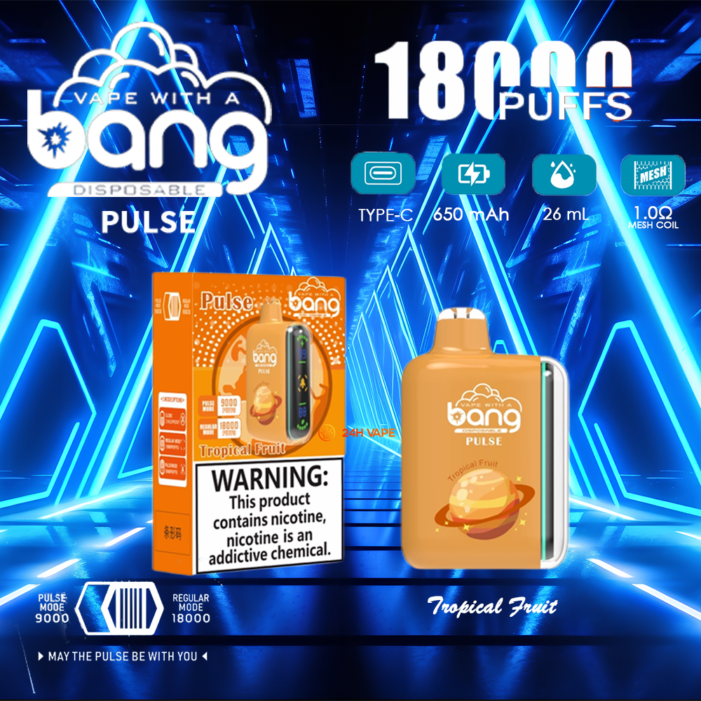 Bang Pulse 18000 18K Puffs Dual Mesh Disposable Vape Electronic Cigarette Pod - Image 25