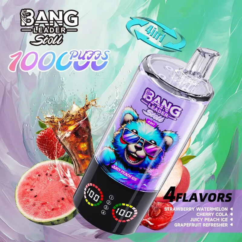 Bang Leader Stoll 100K 100000 Puffs 4 in 1 Flavors & Quad Mesh Coil LED Display Disposable Vape - Image 20