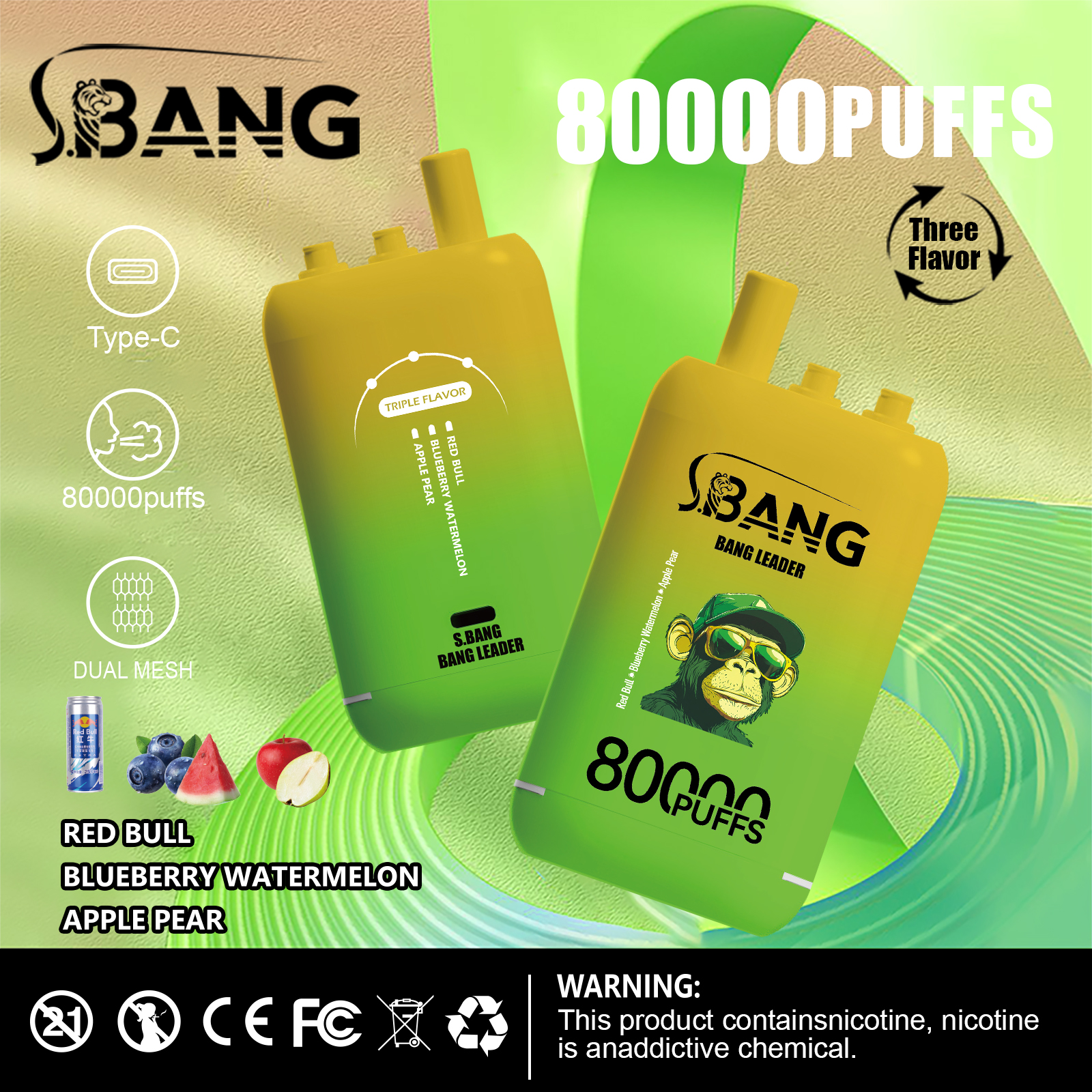 Bang Leader 80000 80K Puffs 3 in 1 Flavors Newest Original Rechargeable Disposable Vape - Image 15