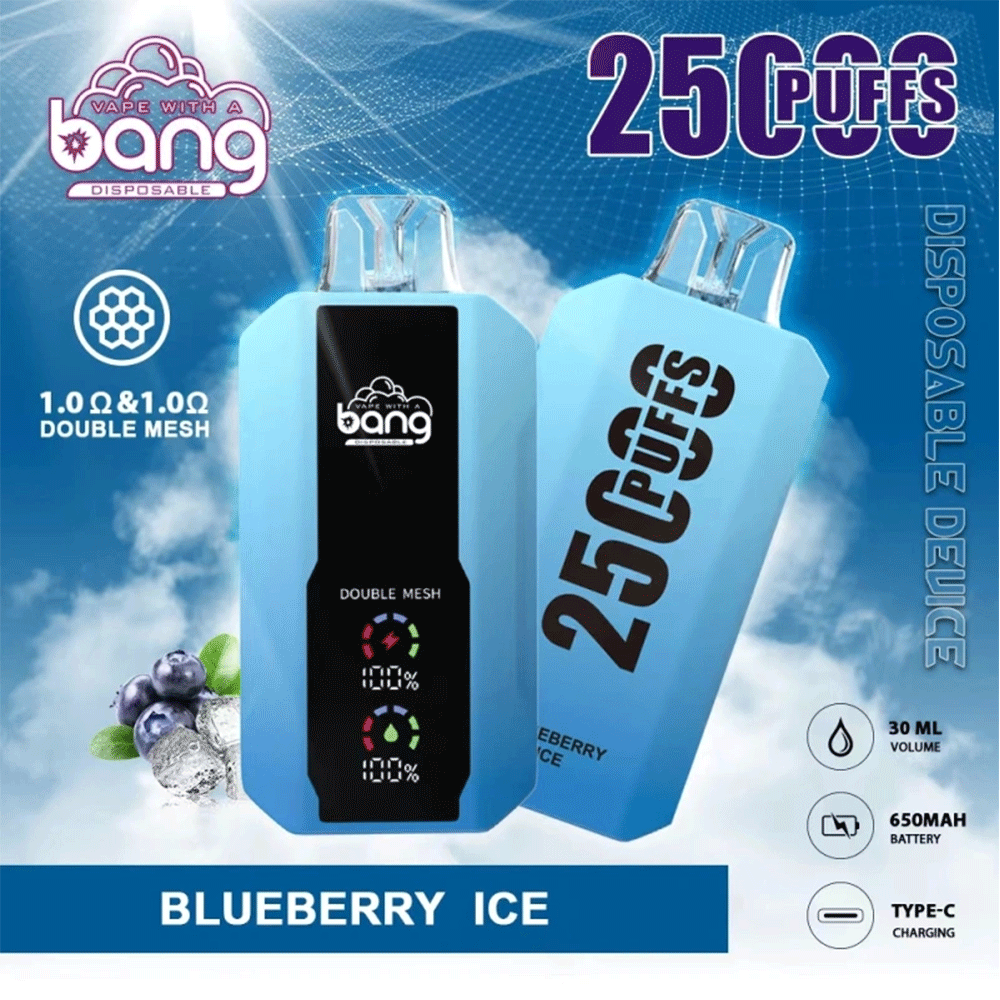 Bang 25000 25k Puffs 0% 2% 3% 5% Nicotine New LED Display Vape Electronic Cigarette Pod - Image 5