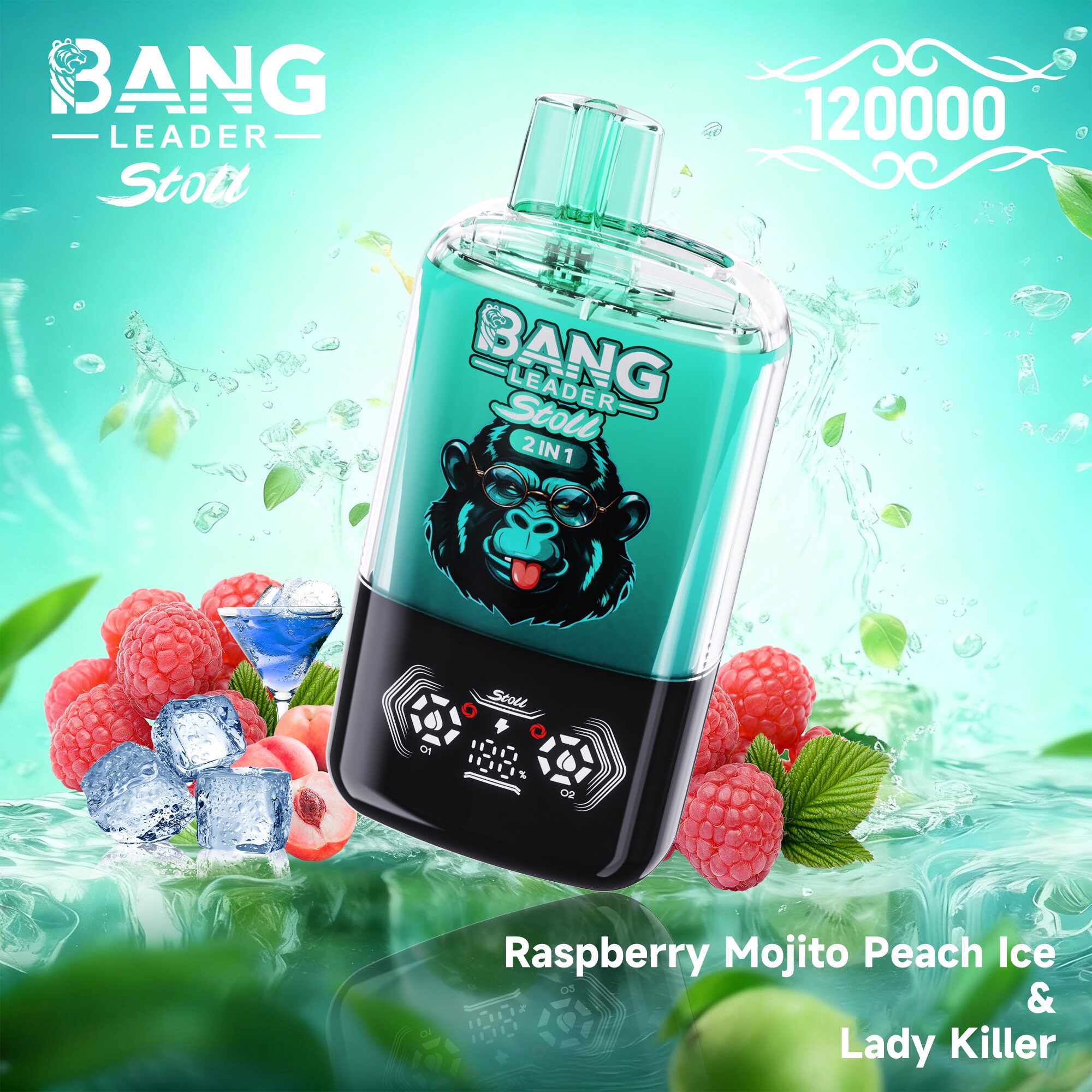 Bang Leader Stoll 120K 120000 Puffs Double Taste&Anti-Leak Design LED Display Disposable Vape - Image 11