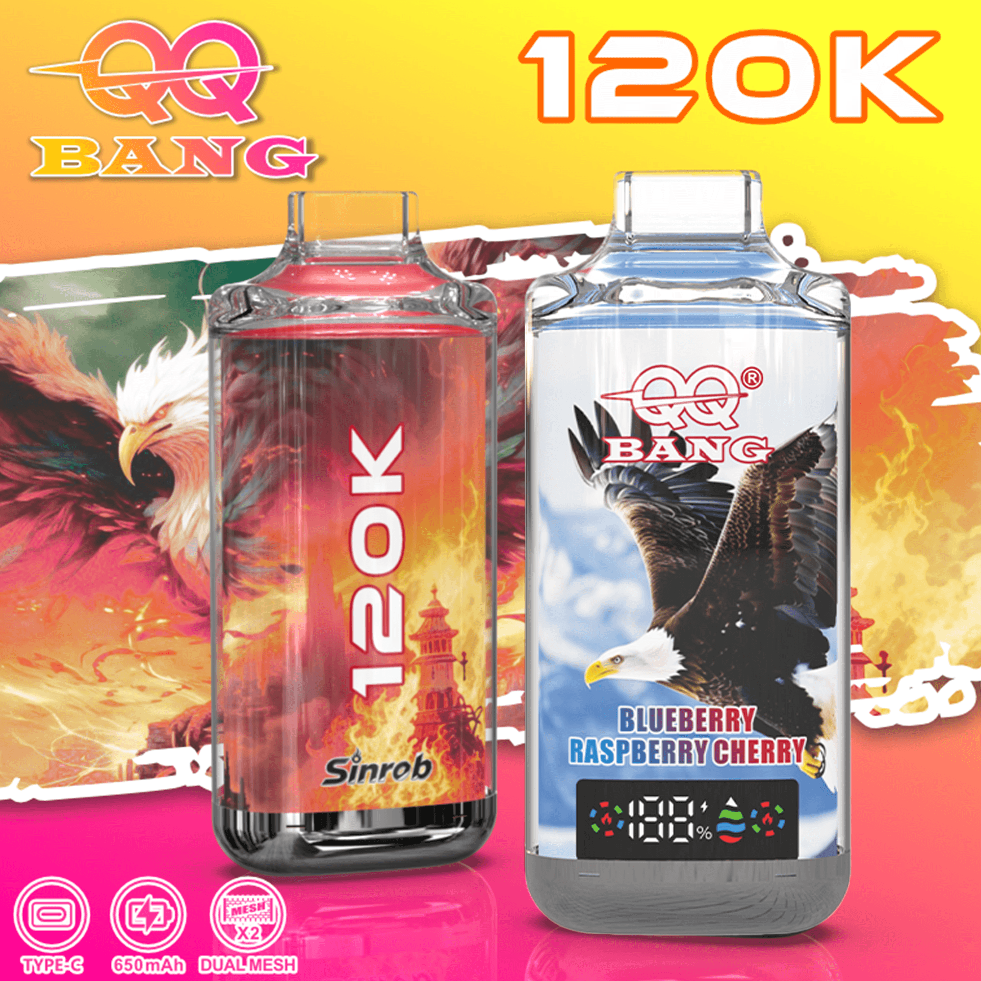 QQ Bang 120K Crystal Disposable Vape – 120,000 Puffs Multi-Flavor Long-Lasting Device - BangVapes