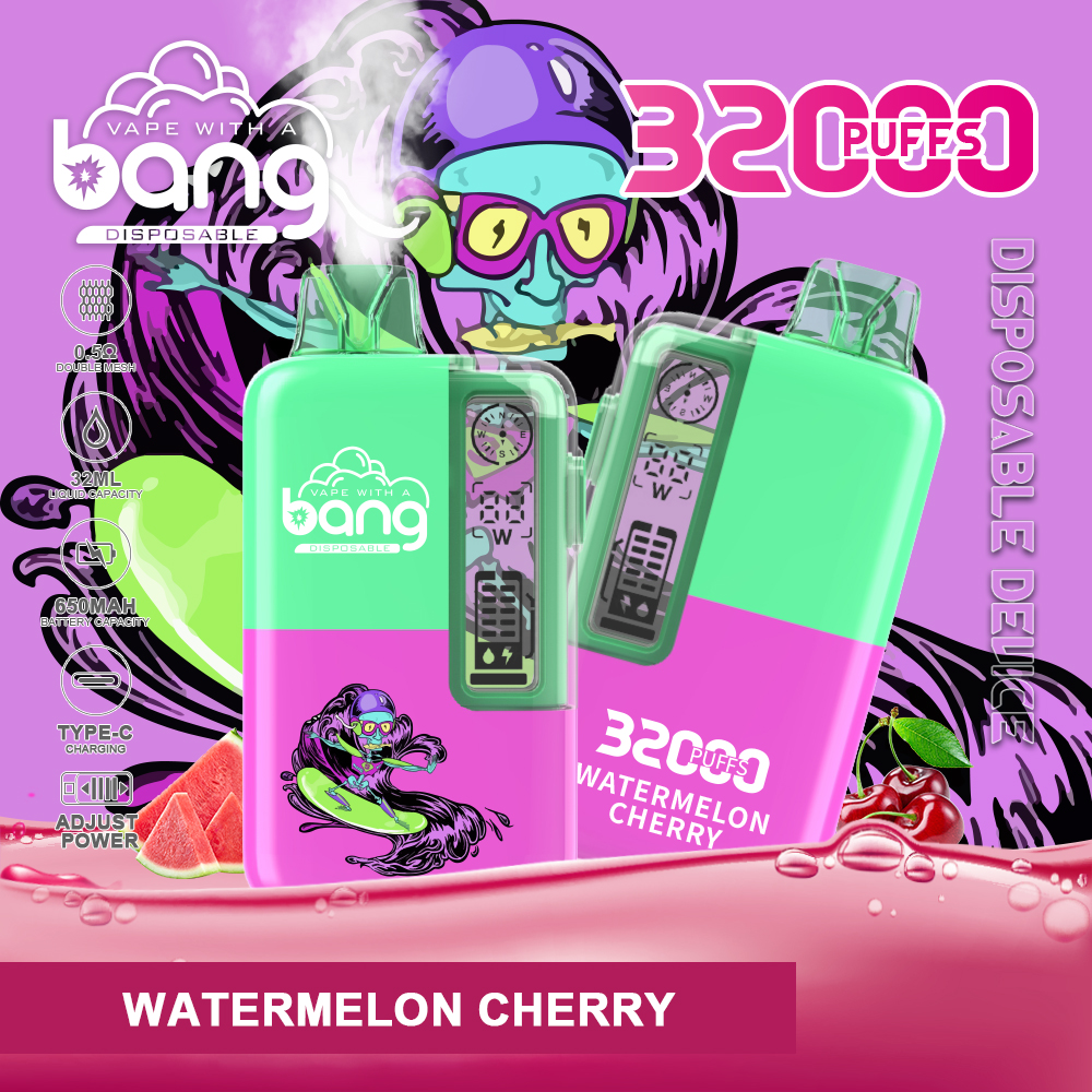 Bang 32000 Puffs Disposable Vape 32ml 0-5% Nicotine Smart Screen Display - Image 3