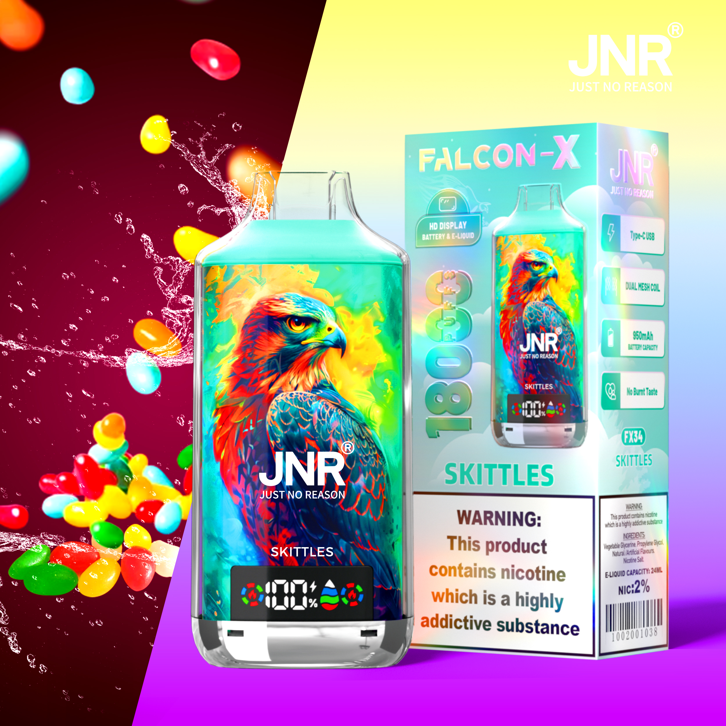 JNR Falcon X 18000 Puffs Disposable Vape - Image 32