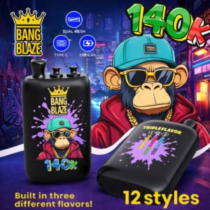 Bang Blaze 140000 140K Puffs 3 in 1 Flavors Original Rechargeable Disposable Vape