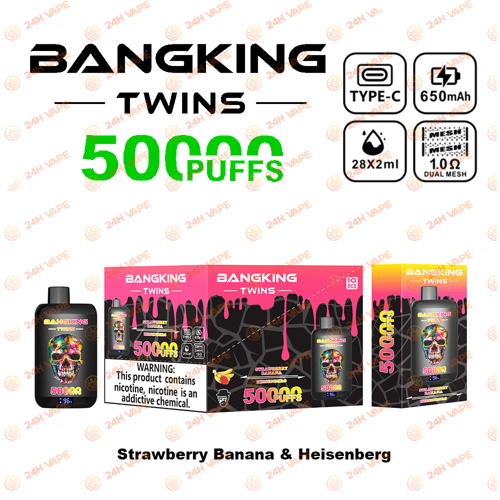 Bang King Twins 50000 50K Puffs 2% 3% 5% Nicotine Double Taste LED Display Disposable Vape - Image 11