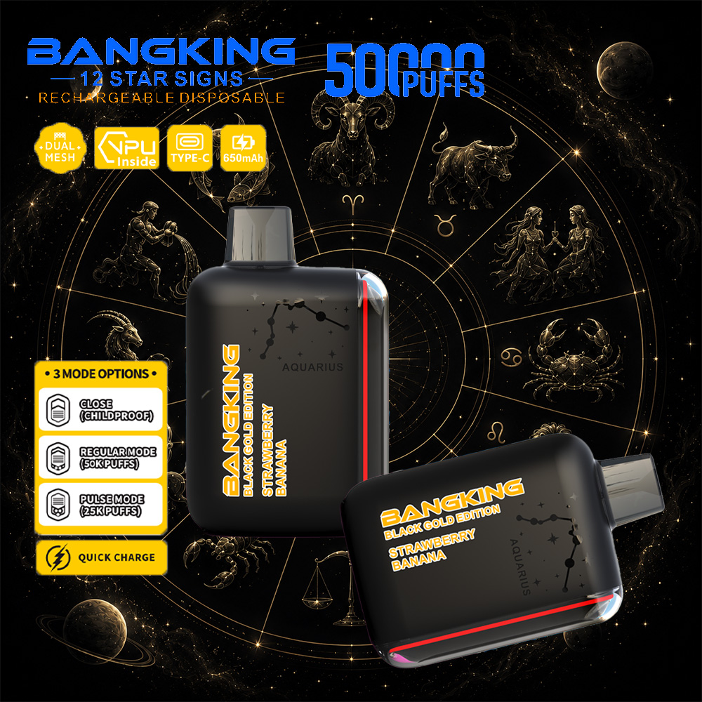 Bang King 12 Star Signs 50K 50000 Puffs Dual Mesh LED Display Disposable Vape - Image 7