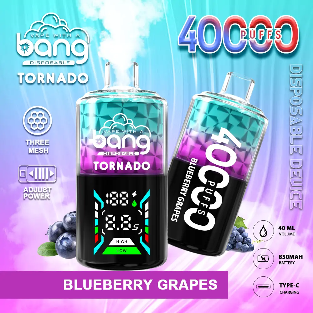Bang Tornado 40000 40K Puffs Large Smoke LED Display Disposable Vape - Image 24