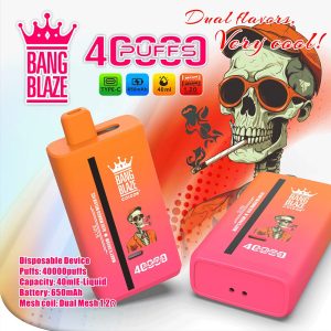 Bang Blaze 40000 40K Puffs 2% 3% 5% Nicotine Double Taste Disposable Vape