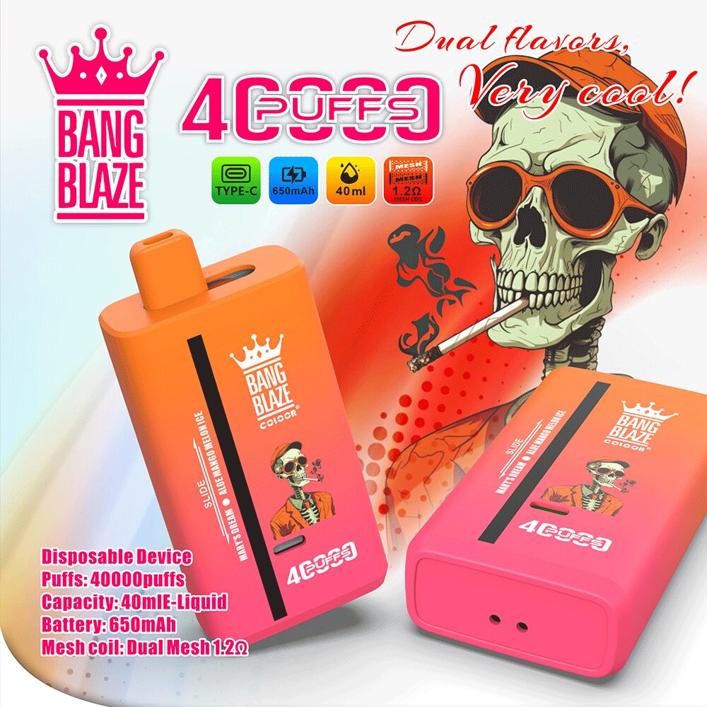 Bang Blaze 40000 40K Puffs 2% 3% 5% Nicotine Double Taste Disposable Vape