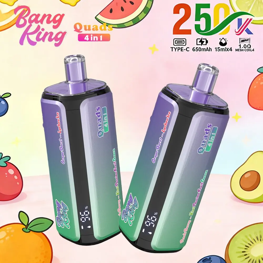 Bang King 250000 250K Puffs 4 In 1 Flavors Original Rechargeable LED Display Disposable Vape - Image 22