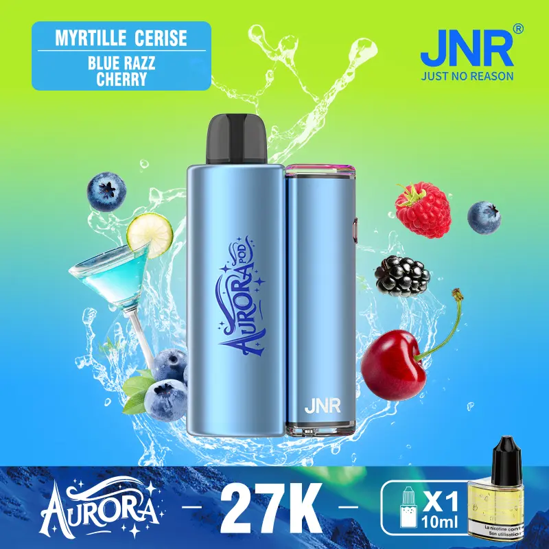 JNR Aurora 27K 27000 Puffs 2+10ml Replaceable Pod Kit Refillable Original Disposable Vape - Image 6