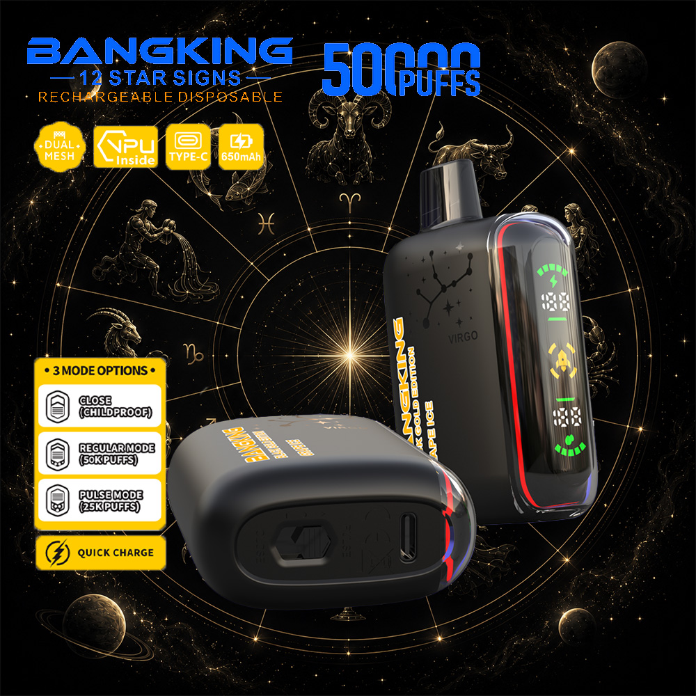 Bang King 12 Star Signs 50K 50000 Puffs Dual Mesh LED Display Disposable Vape - Image 21