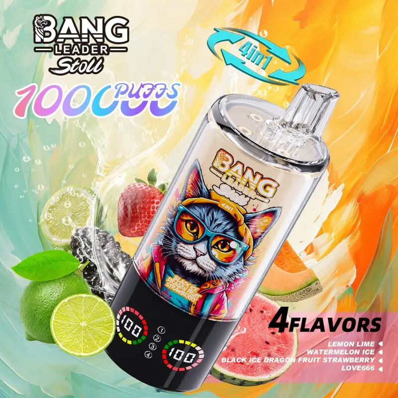 Bang Leader Stoll 100K 100000 Puffs 4 in 1 Flavors & Quad Mesh Coil LED Display Disposable Vape - Image 12