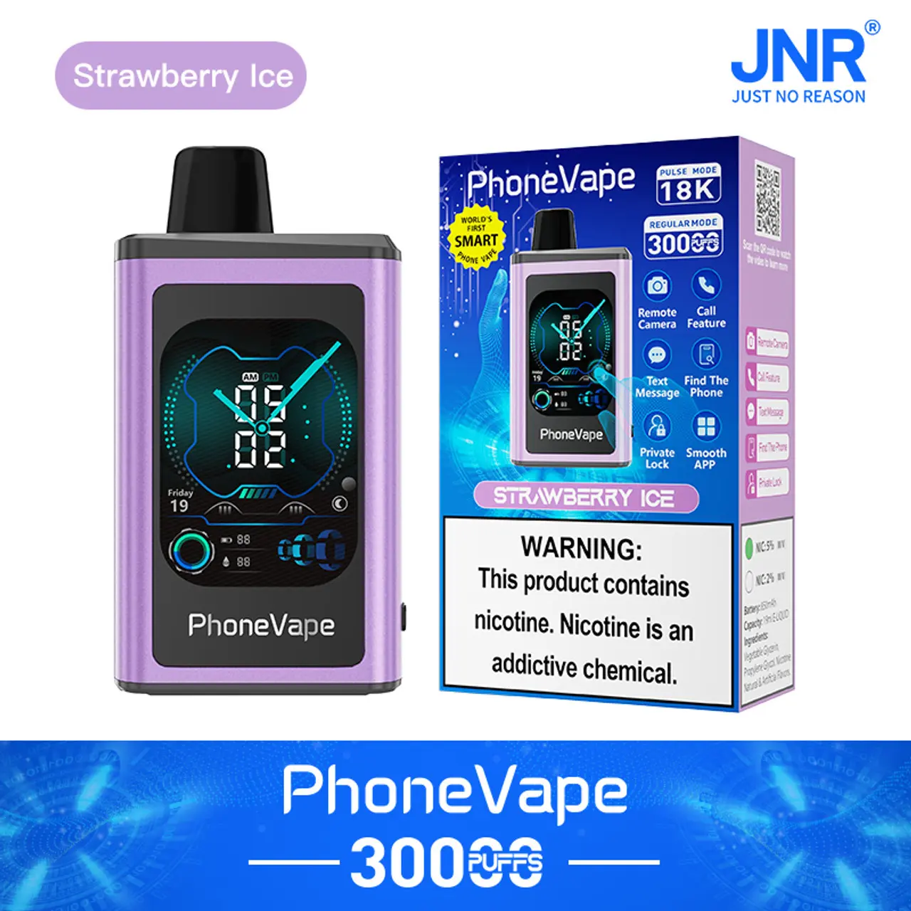 JNR Phone Vape 30000 30K Puffs World's First Smart Disposable Vape - Image 6