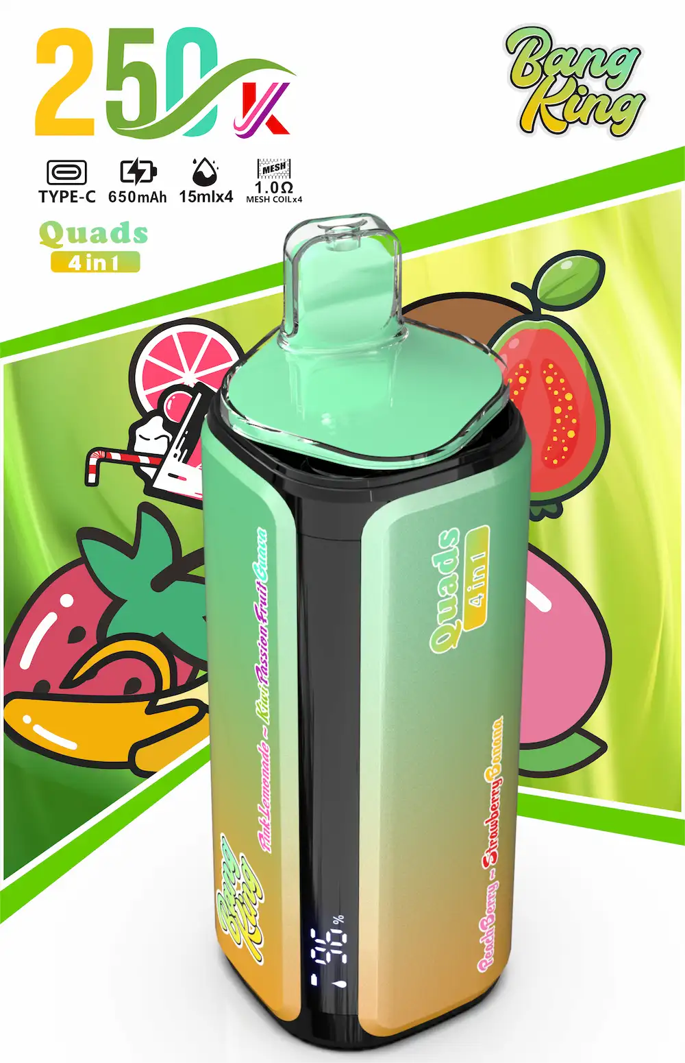 Bang King 250000 (250K) Puffs 4 in 1 Disposable Vape - Image 9