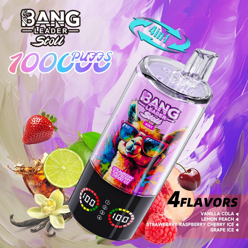 Bang Leader Stoll 100K 100000 Puffs 4 in 1 Flavors & Quad Mesh Coil LED Display Disposable Vape - Image 21