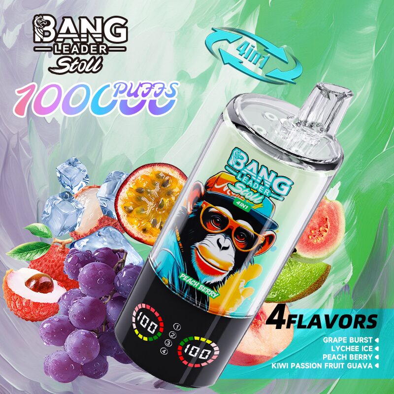 Bang Leader Stoll 100K 100000 Puffs 4 in 1 Flavors & Quad Mesh Coil LED Display Disposable Vape - Image 7