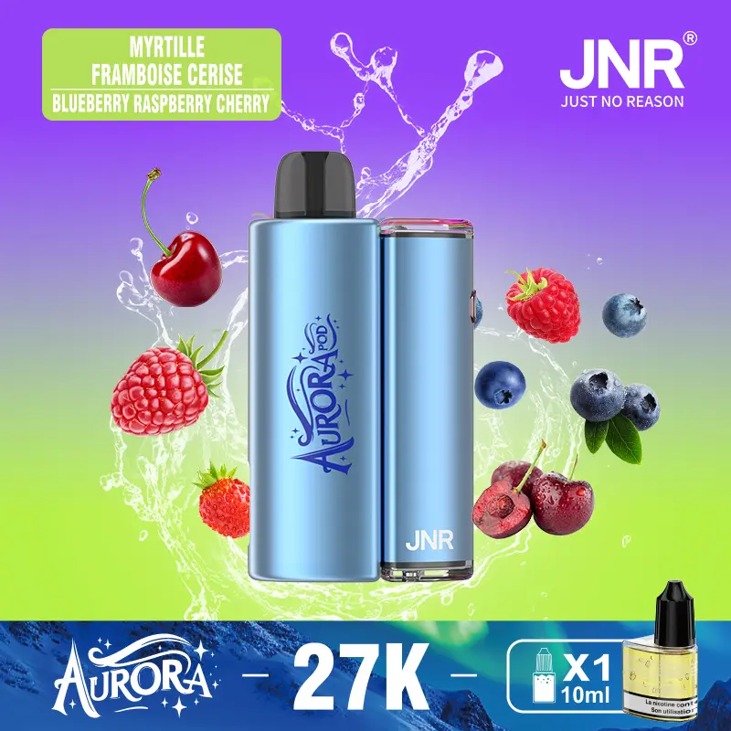 JNR Aurora 27K 27000 Puffs 2+10ml Replaceable Pod Kit Refillable Original Disposable Vape - Image 10